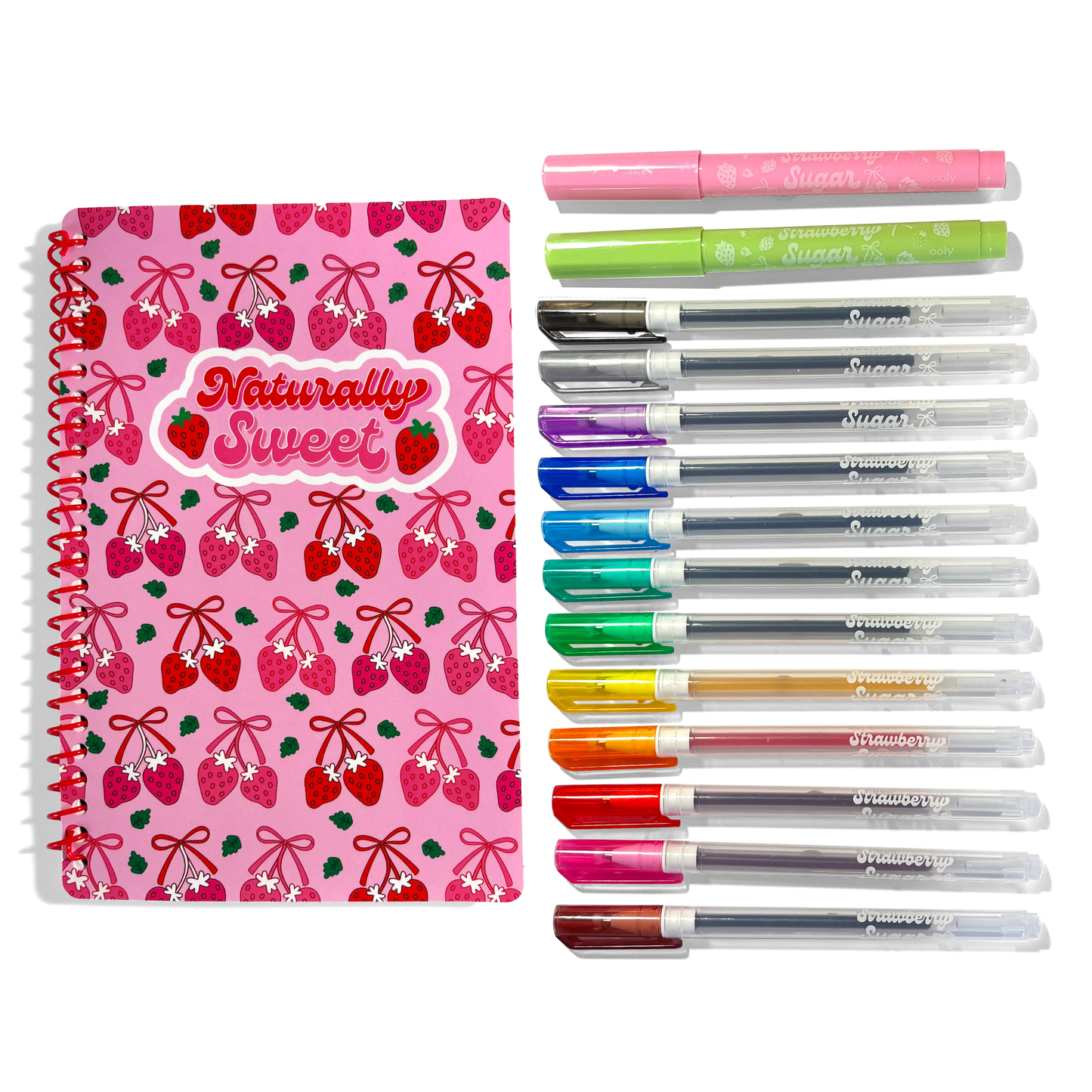 Strawberry Sugar: Scented Gel Pen & Highlighter Writing Kit