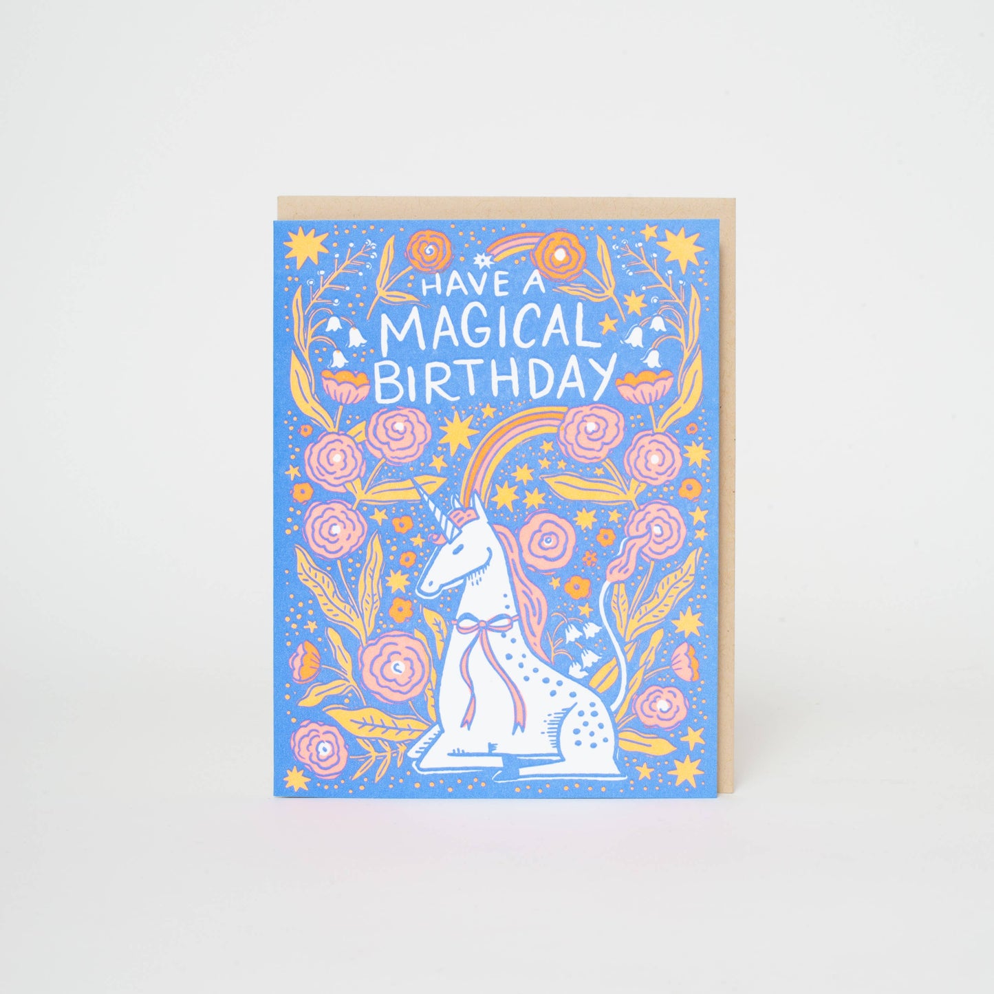 Birthday Folk Unicorn Letterpress Greeting Card by Hello!Lucky