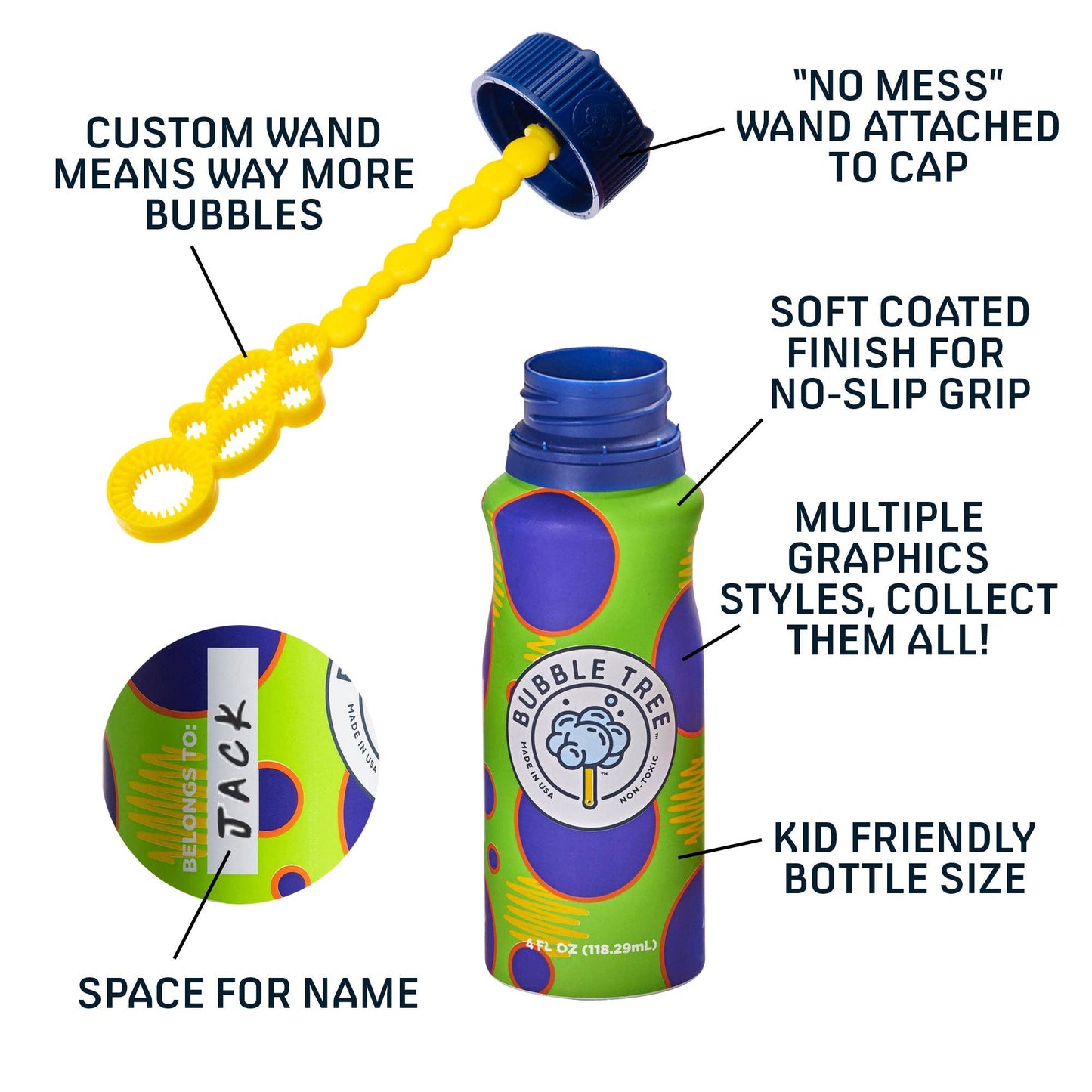 1 Liter 2 Bottle Refillable Bubble System In PDQ