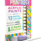 Pastel Paintology Acrylic Paints + 2 Brushes