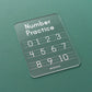 Acrylic Dry-Erase Numbers Tracing Practice Board