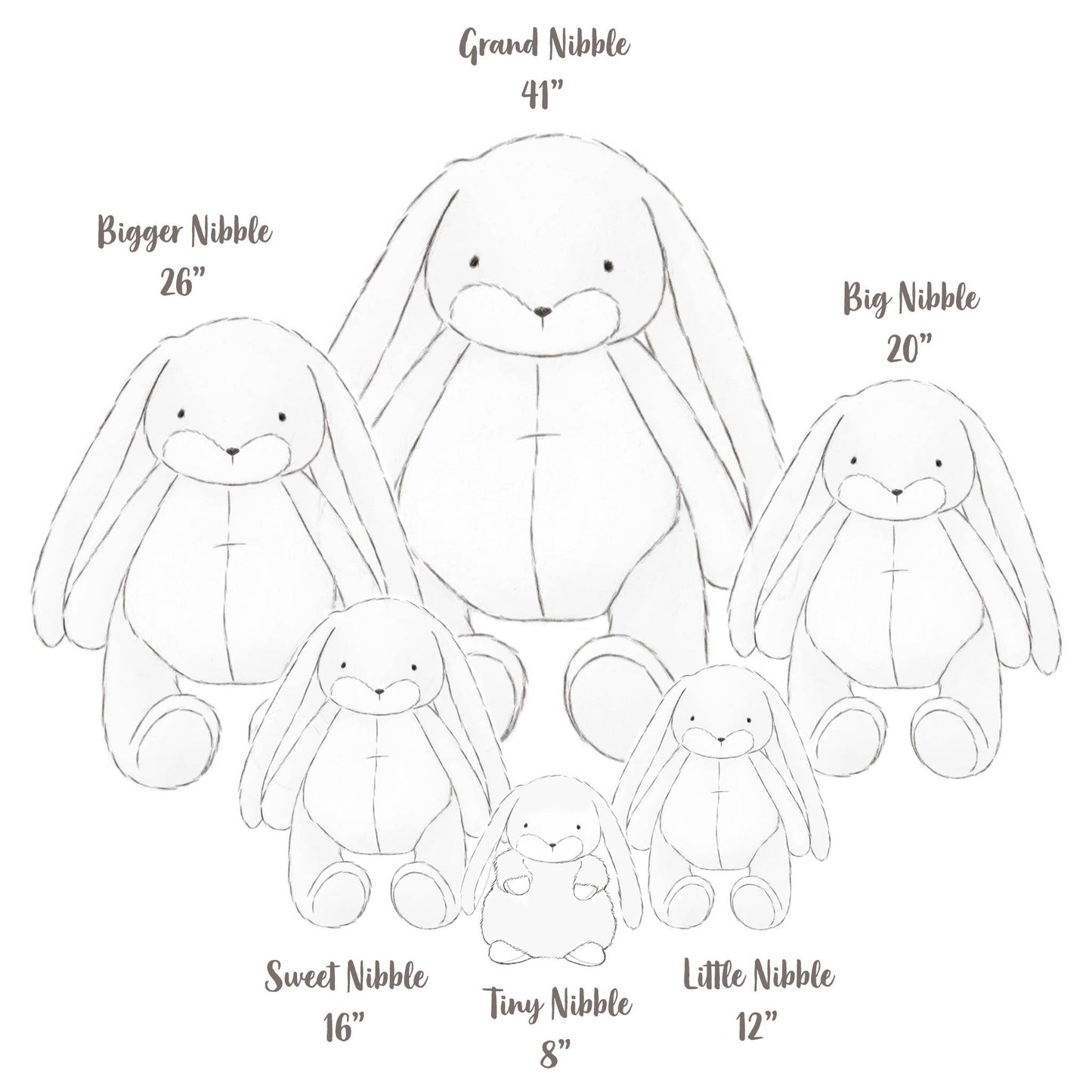 Tiny Nibble 8" Bunny - Pink