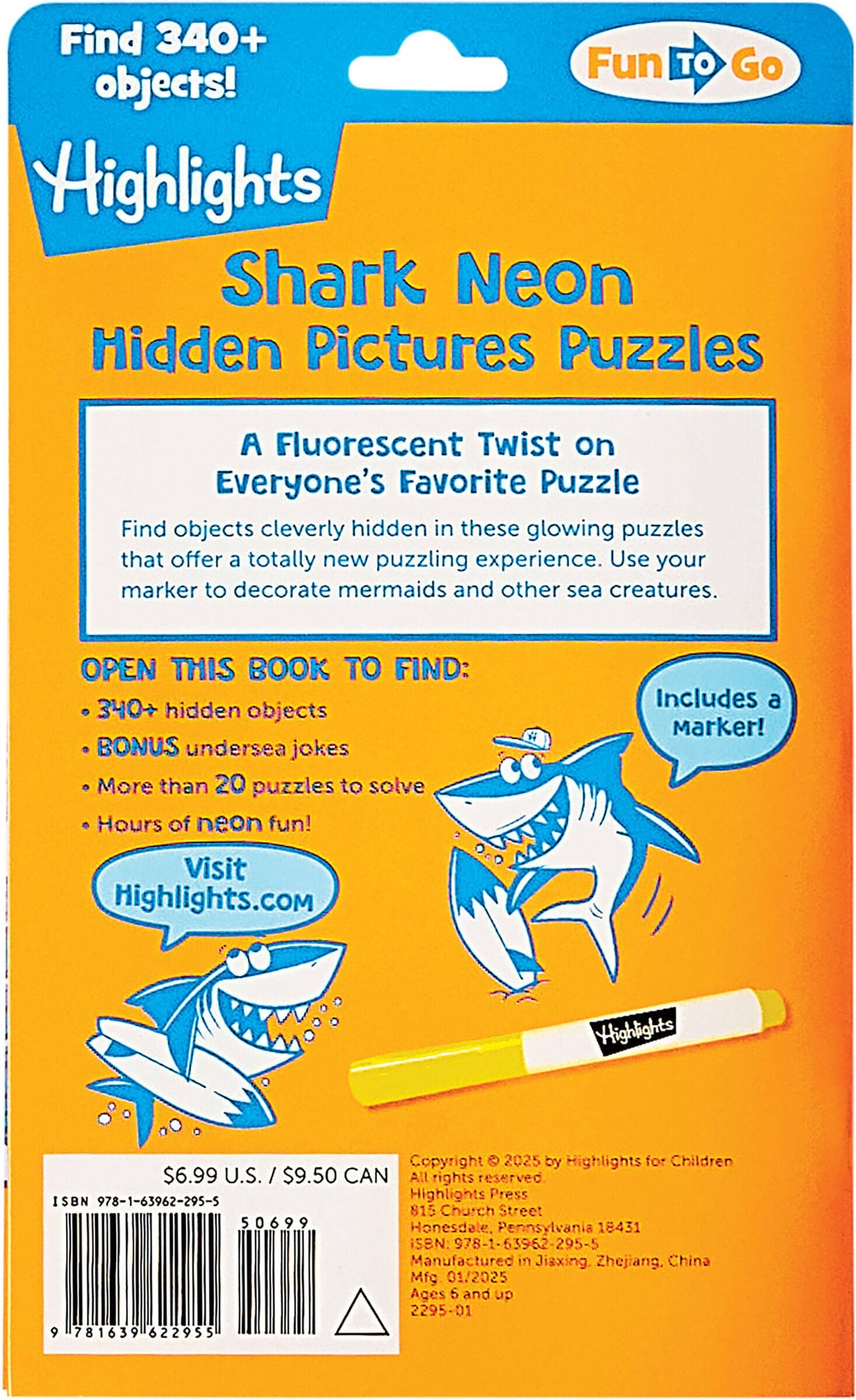 Neon Shark Hidden Pictures Puzzles