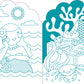 Coloring Book With Stickers: Mermaids