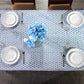Apatite Blue Hand Block Printed Cotton tablecloth