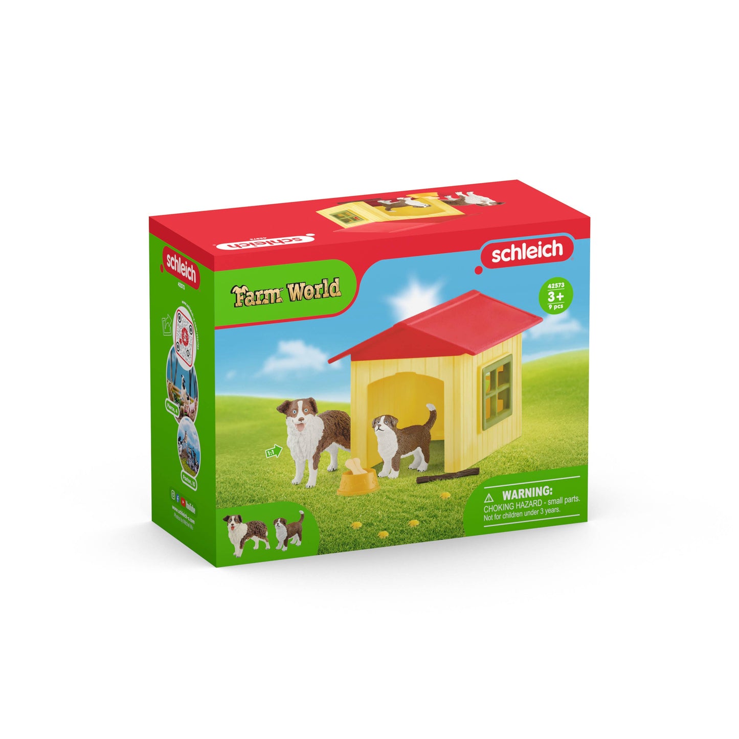 Friendly Dog House Farm Figurine Toys Play Set