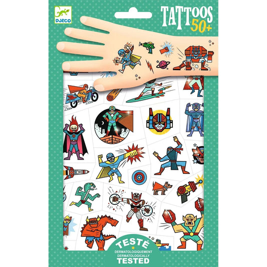 Heroes vs. Villains Temporary Tattoos
