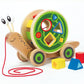 Walk-A-Long Snail - Pull-Along Toy with Shape Sorting