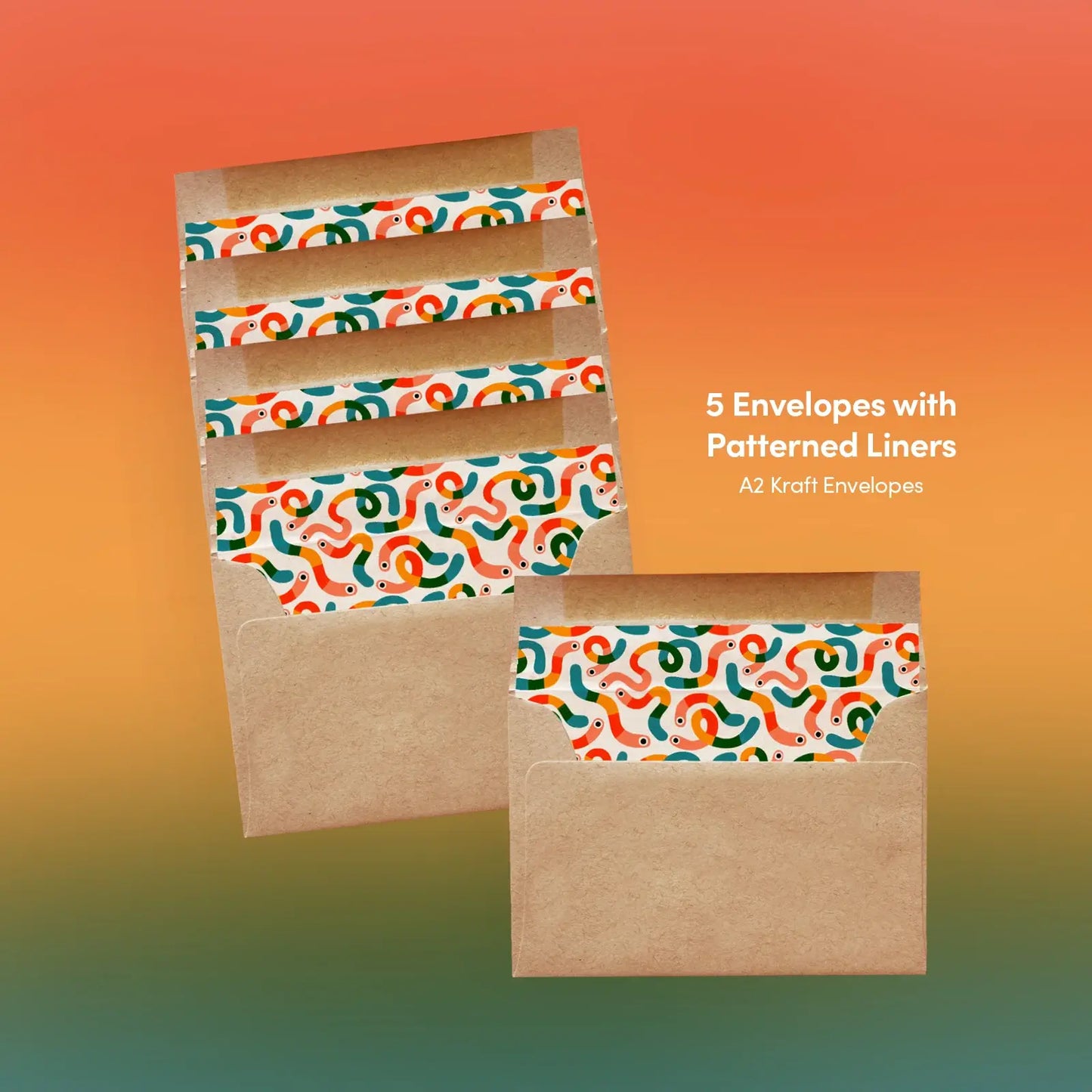 Rainbow Worms Letter Writing Kit