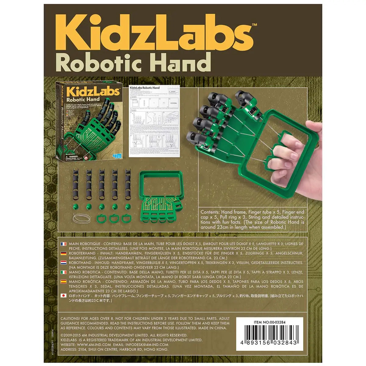 9" Robotic Hand Stem Science Diy Kit