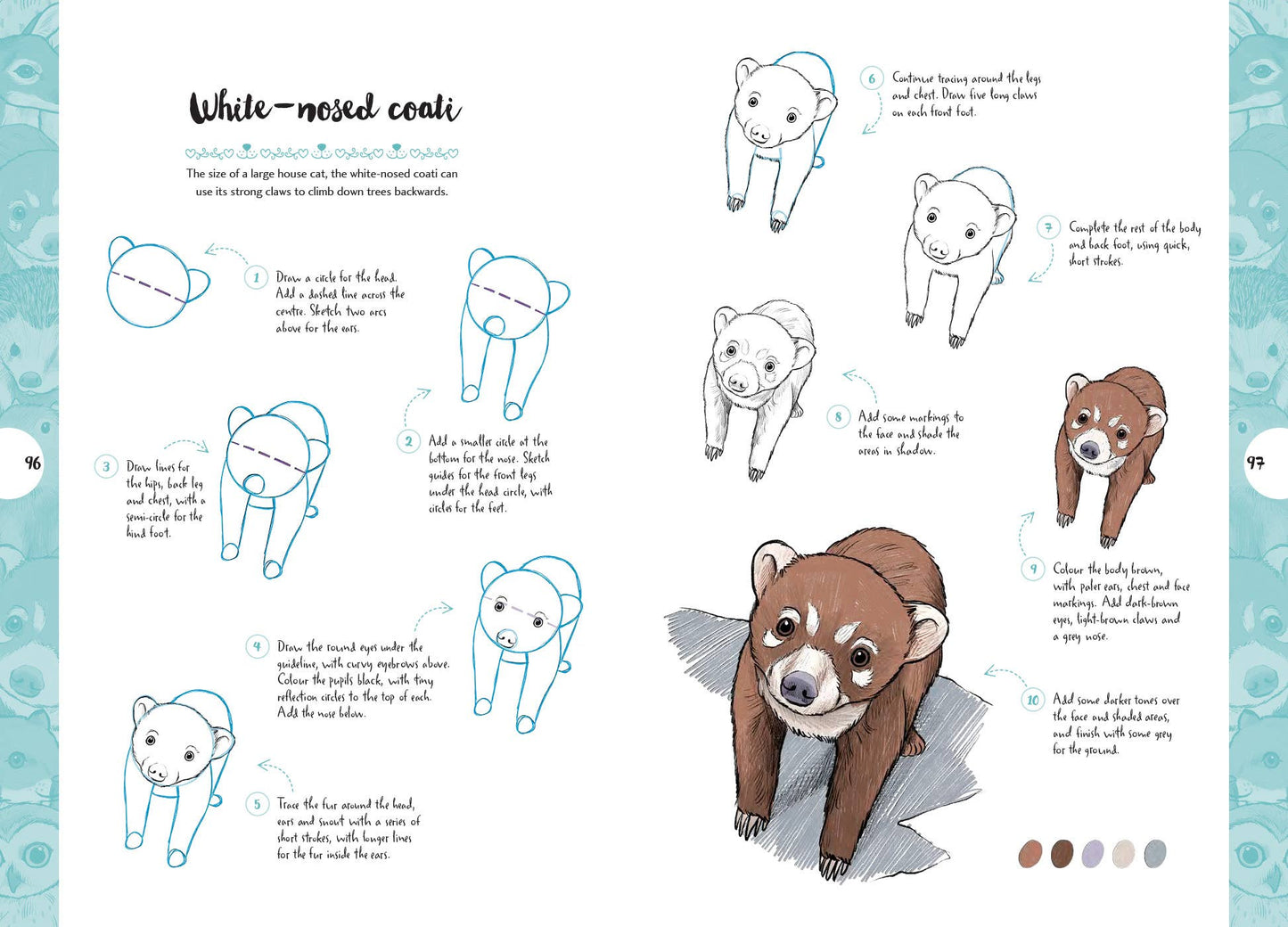 10 Step Drawing: Cute Animals