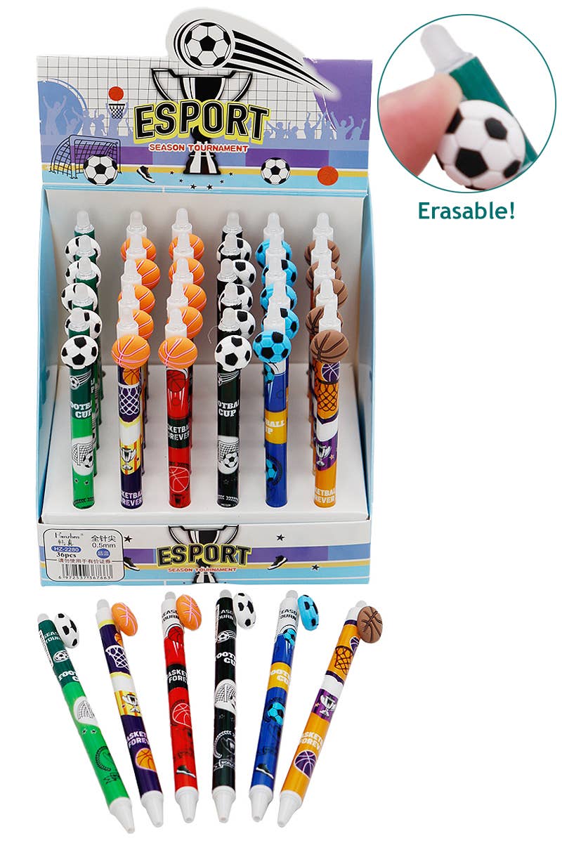 Sports Ball Erasable 0.5 Mm Blue Pen
