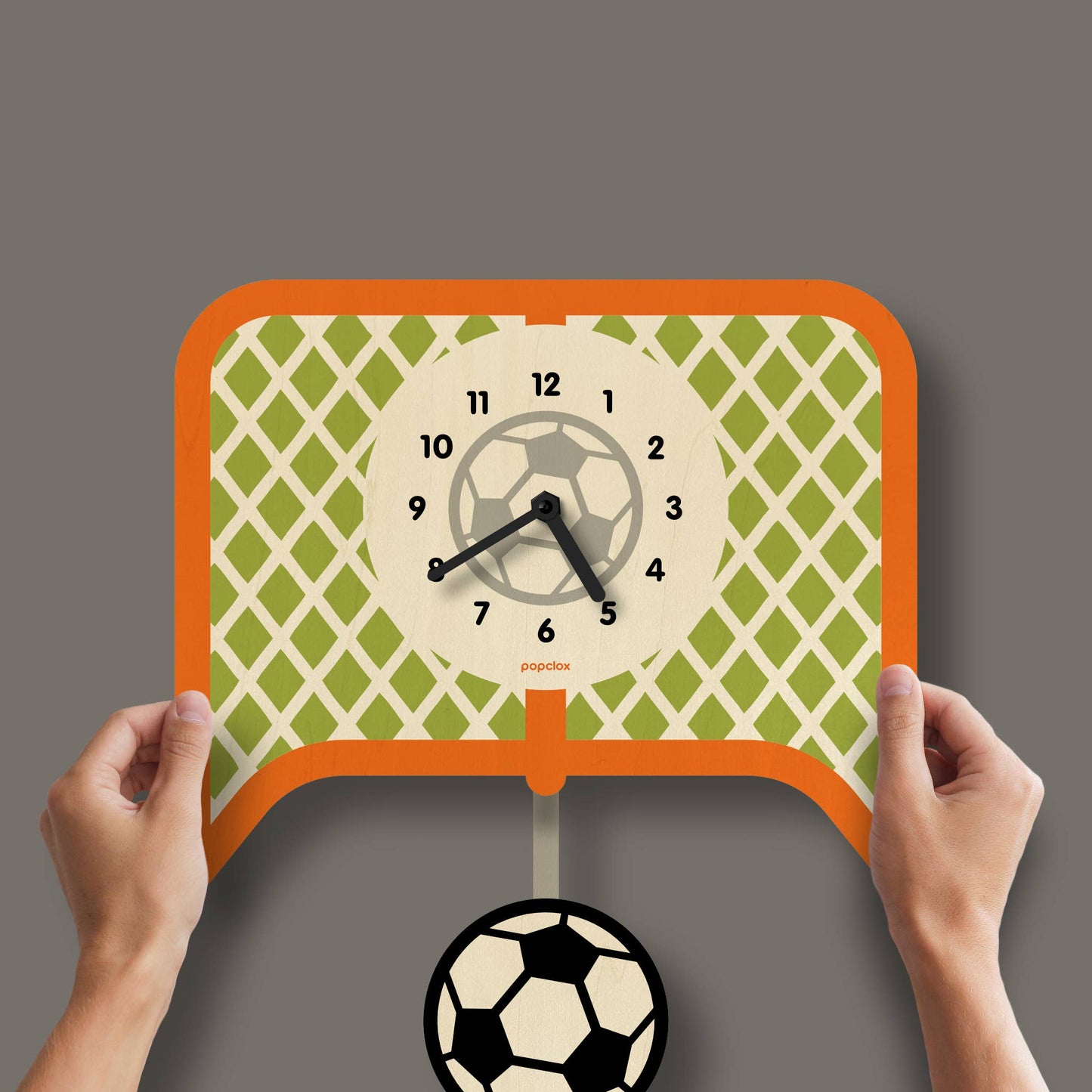 Soccer Pendulum Clock - Wood