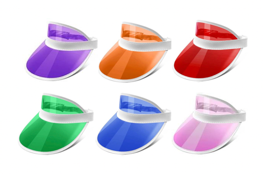 New Summer Retro Clear Visor 80's 90's Hat