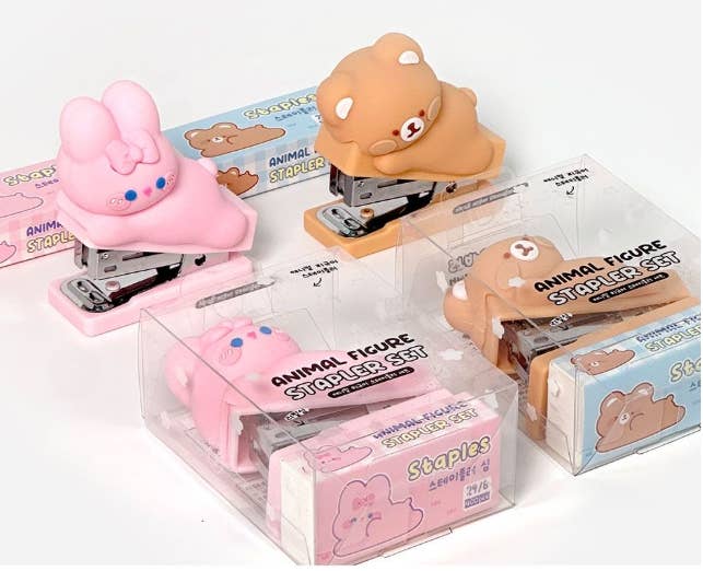 Animal Figure Stapler Set – Cute Bunny & Bear Edition