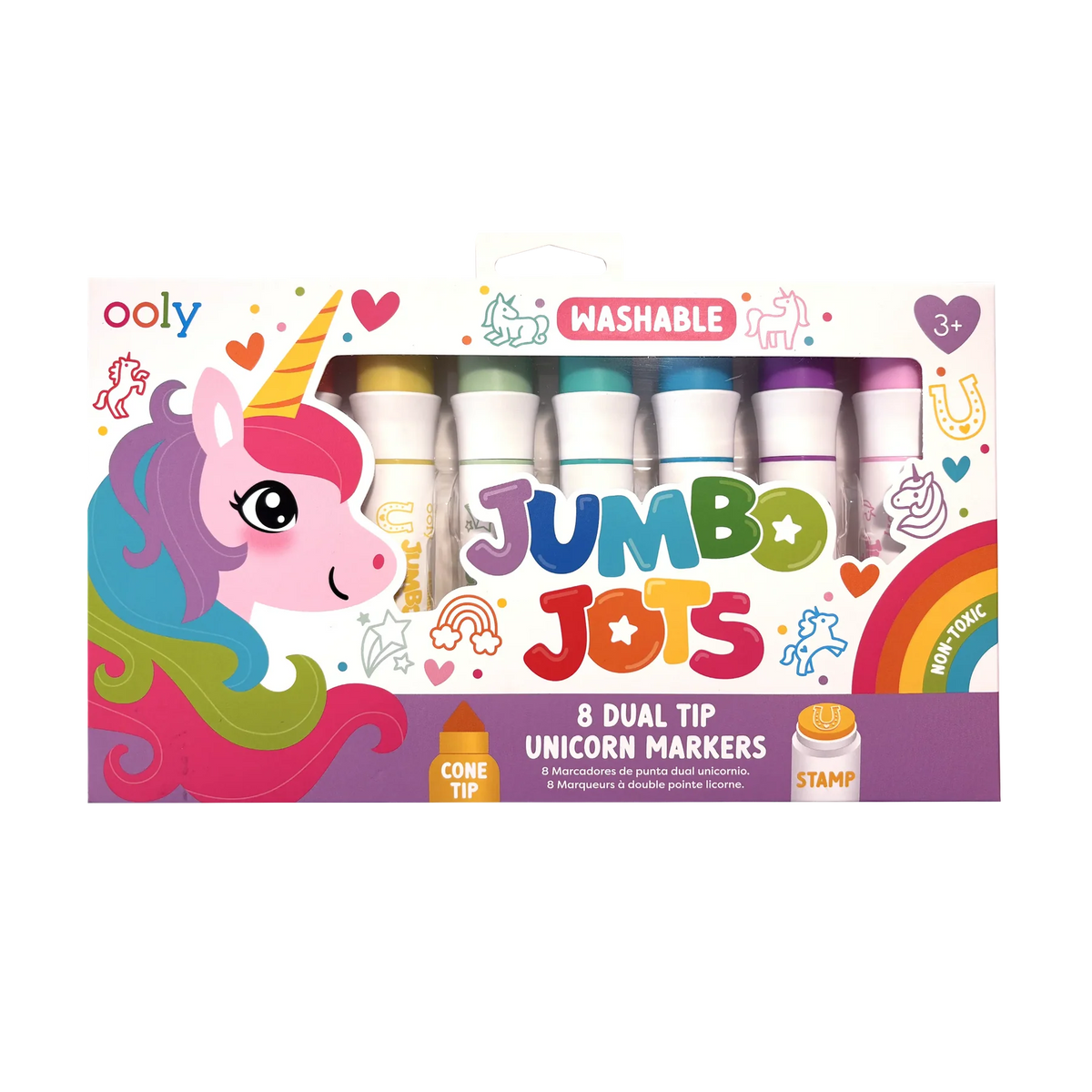 Jumbo Jots Dual Tip Stamp Markers - Unicorn - Set of 8