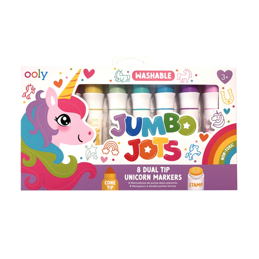 Jumbo Jots Dual Tip Stamp Markers - Unicorn - Set of 8