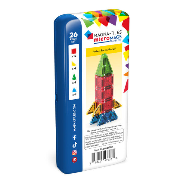 microMAGS 26-Piece Travel Magnetic Construction Set 244026BOCDU