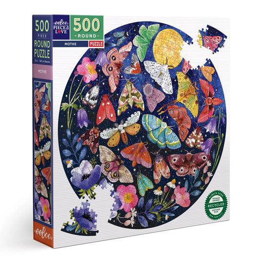 Moths Puzzle - 500 piece round