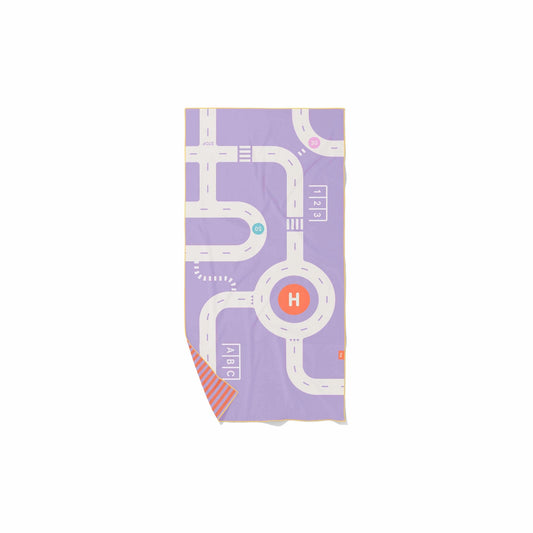 Quut Play Towels-Size M, Interactive Design, Game & Patterns - On the Road Circuit