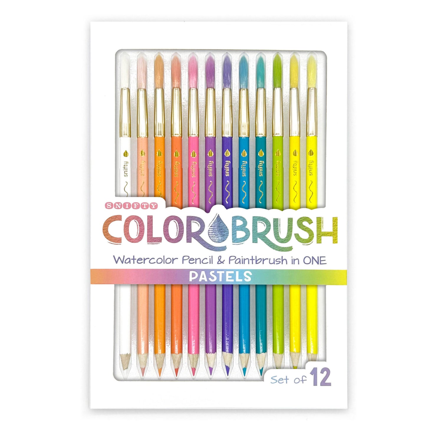 Colorbrush Pastel Watercolor Pencil & Paintbrush in One Set