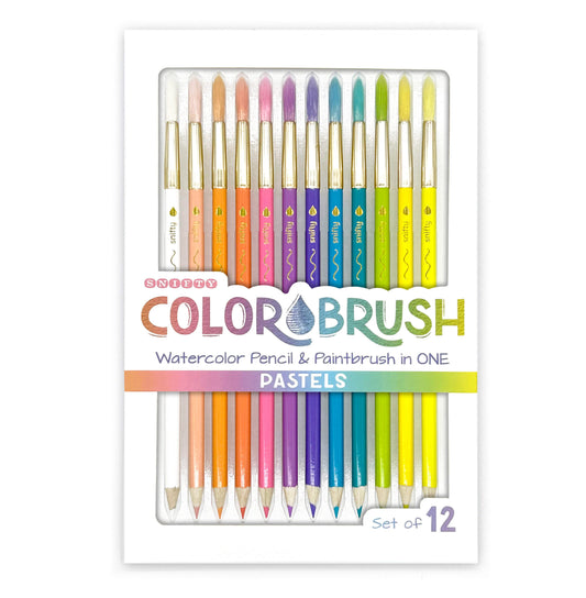 Colorbrush Pastel Watercolor Pencil & Paintbrush in One Set