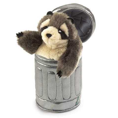 Racoon in Garbage Can Puppet