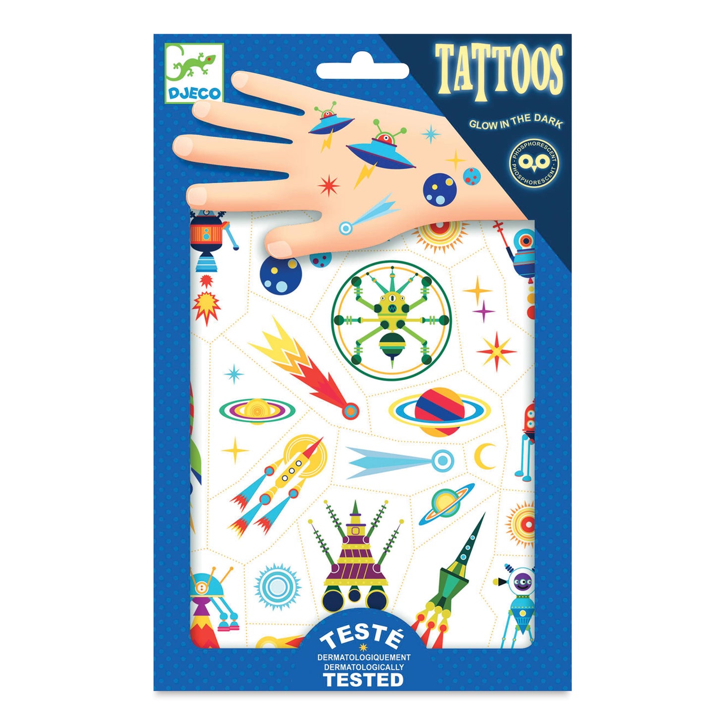 Space Oddity Glow in the dark Temporary Tattoo