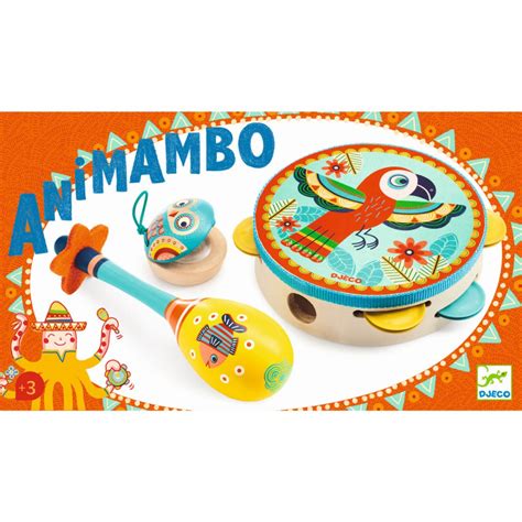 Animambo 3 piece Tambourine Set