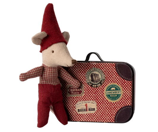 Christmas Mouse, Baby in suitcase