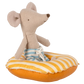 Rubber boat, small mouse - Yellow stripe