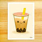 Boba Milk Tea 5x7in Art Print