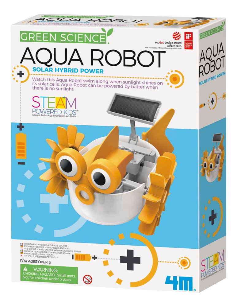 4M Aqua Fish Solar Hybrid Power Robot Kids Science Kit