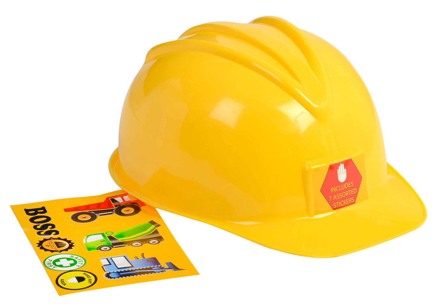 Jr. Construction Helmet, W/Assorted Stickers