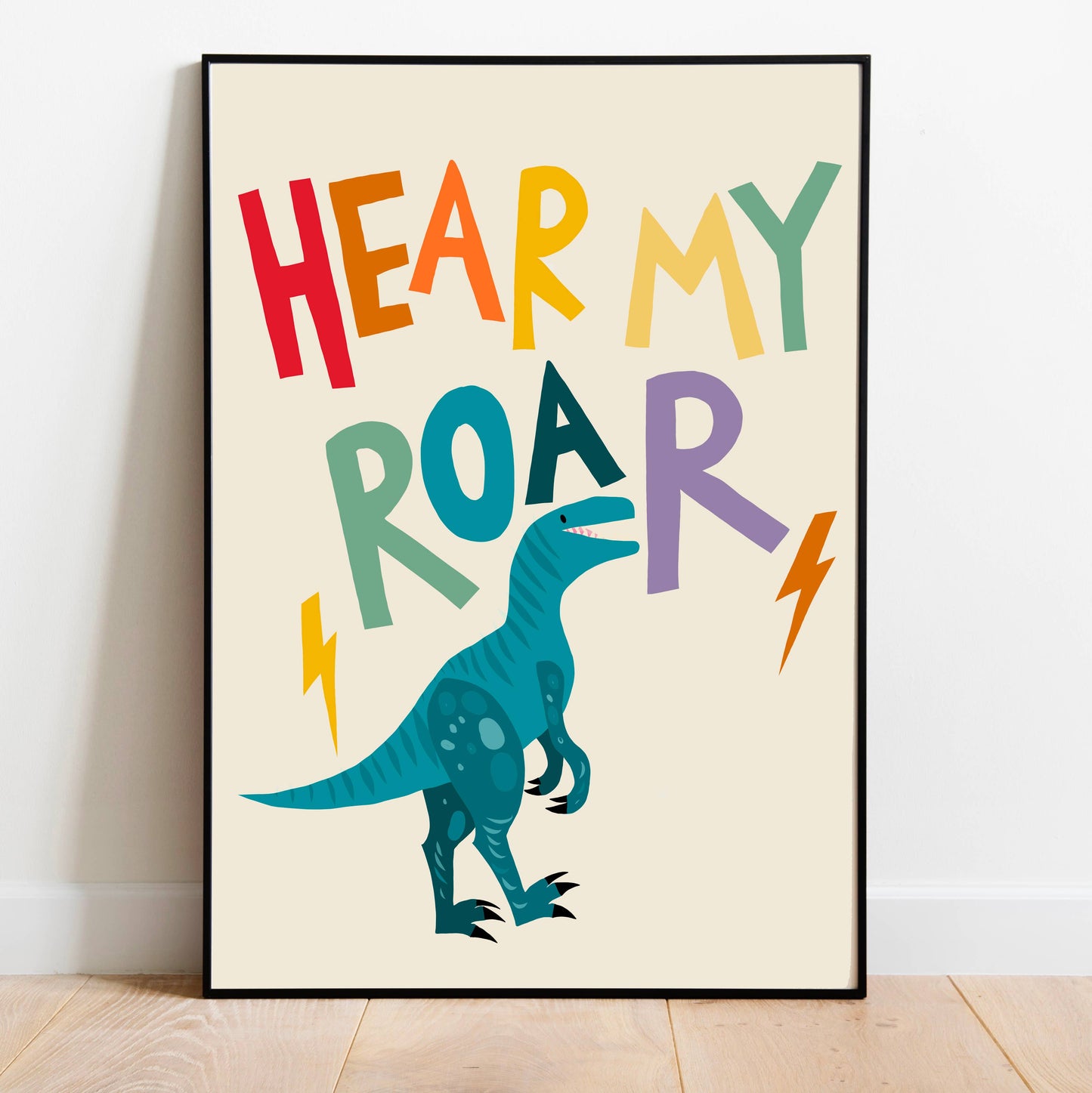Hear My Roar Dinosaur Poster
