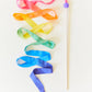 Rainbow Silk & Wood Streamer - Wand for Pretend Play
