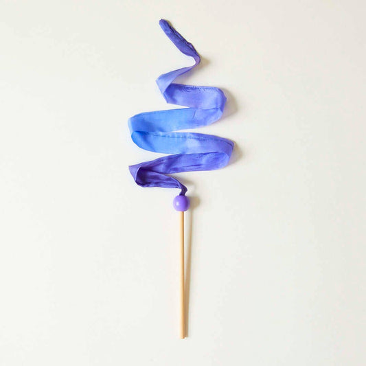 Mini Butterfly Wand - Pink & Purple Silk & Wood Streamer