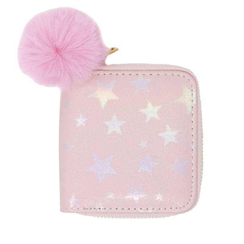 Shiny Star Kids Wallet: Pink