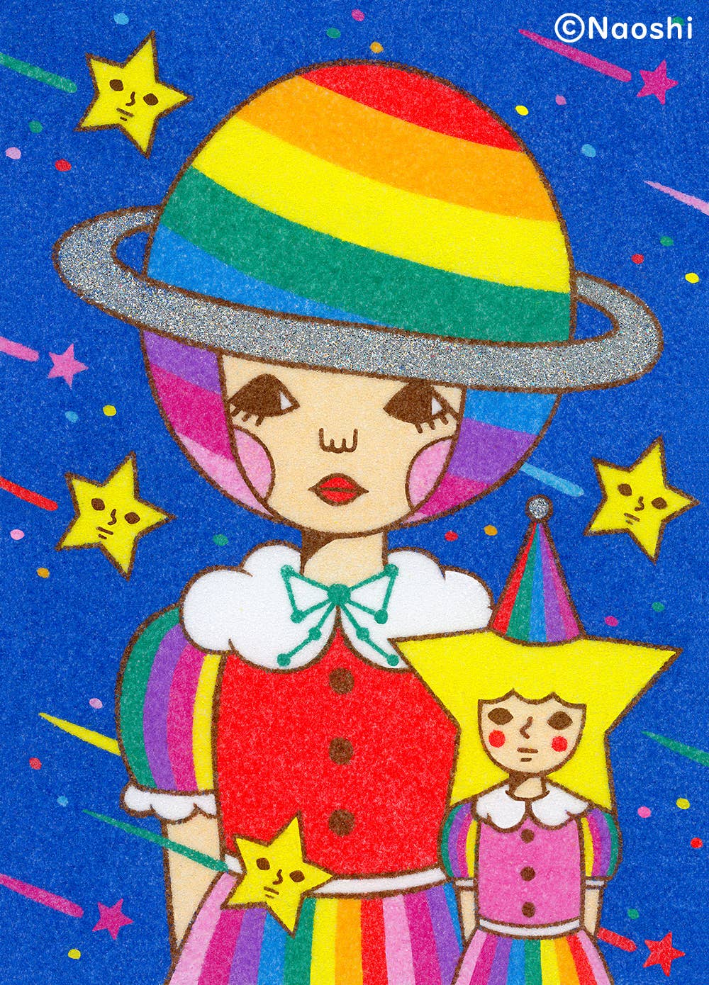 【5x7 Art Print】Rainbow Planet