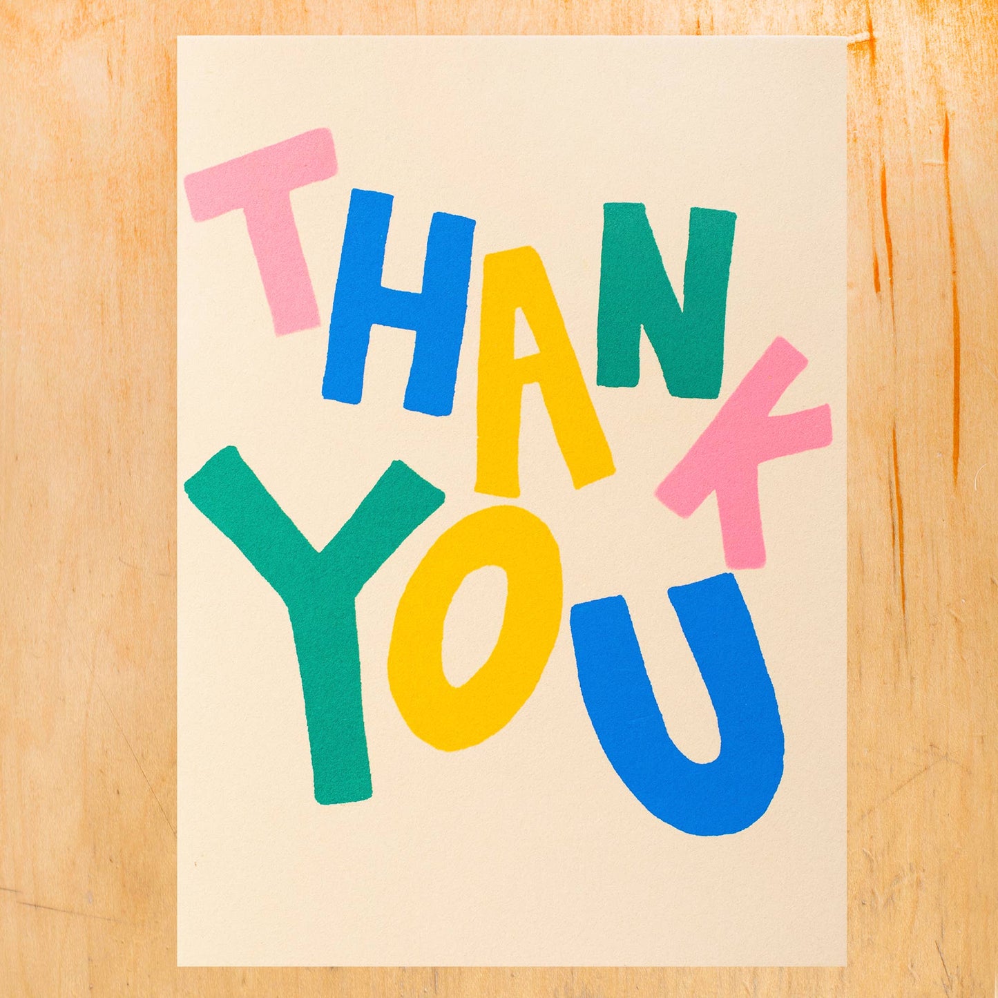 THANK YOU CROOKED GREETING CARD