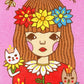 【5x7 Art Print】Flower Cats