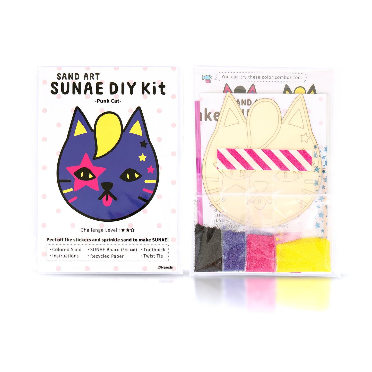 【SUNAE(sand art) DIY Kit】Punk Cat