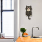 Kitten Pendulum Clock - Wood: Black
