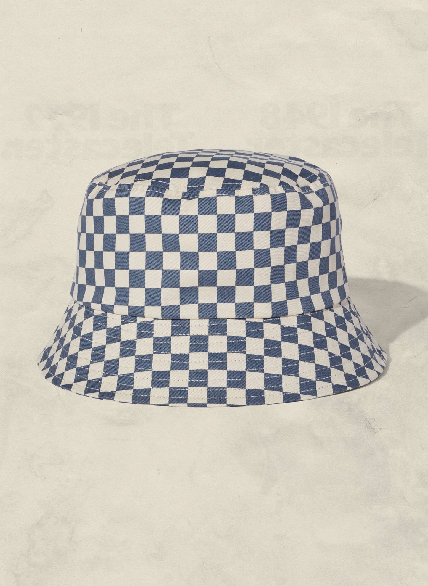 Kids Checkerboard Slate Blue Bucket Hat