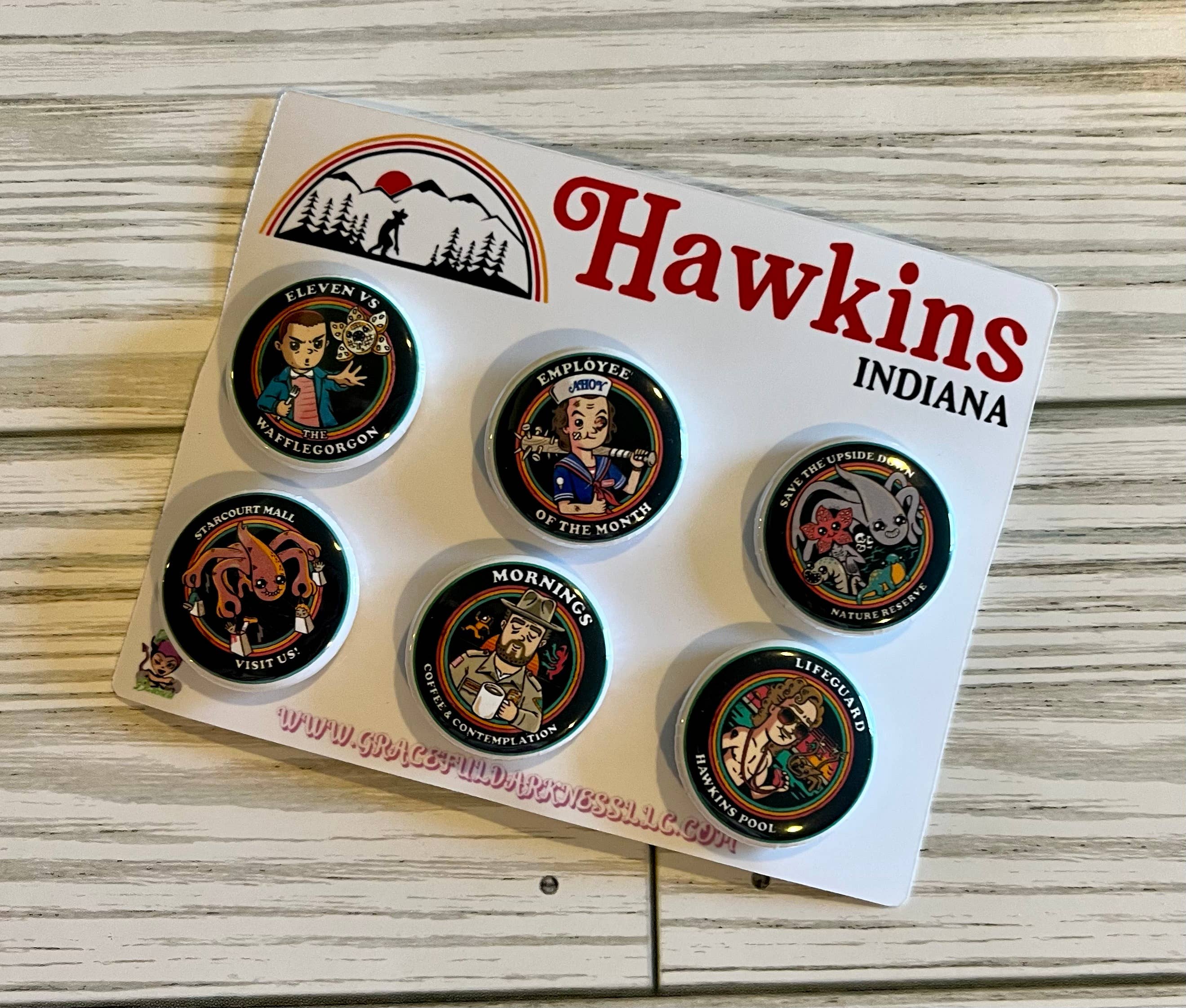 Stranger Things Inspired, Pin Back Button Set – The Prize Booth