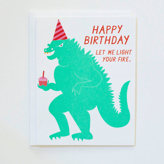 Happy Birthday - Let me Light Your Fire - Note Card